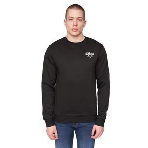 Henleys Mens Scripthen Crew Neck Sweatshirt / Black